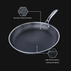 Hybrid Fry Pan with Lid, 12"