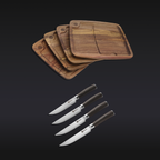 Steak Knife & Bistecca Plate Set, 8-pc (Espresso)