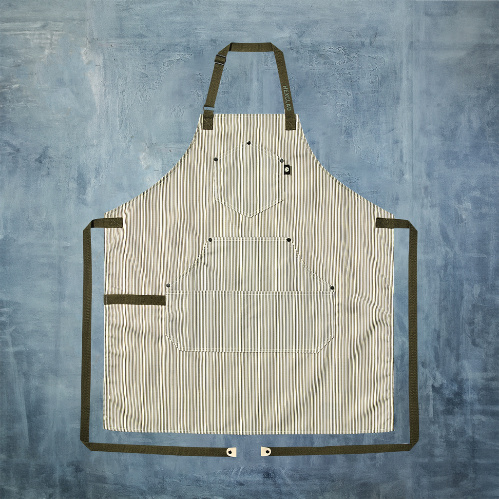 Eco Modern Apron (Classic Stripe, Forest)