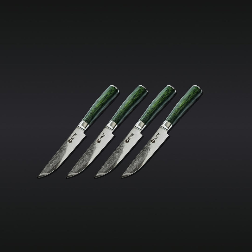 Steak Knife & Bistecca Plate Set, 8-pc (Green)
