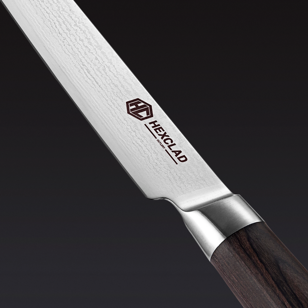 Damascus Steel Steak Knife Set, 8-pc (Espresso)