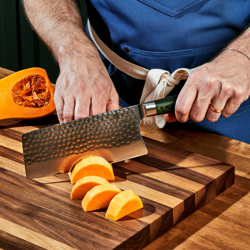 Damascus Steel Cleaver, 7"